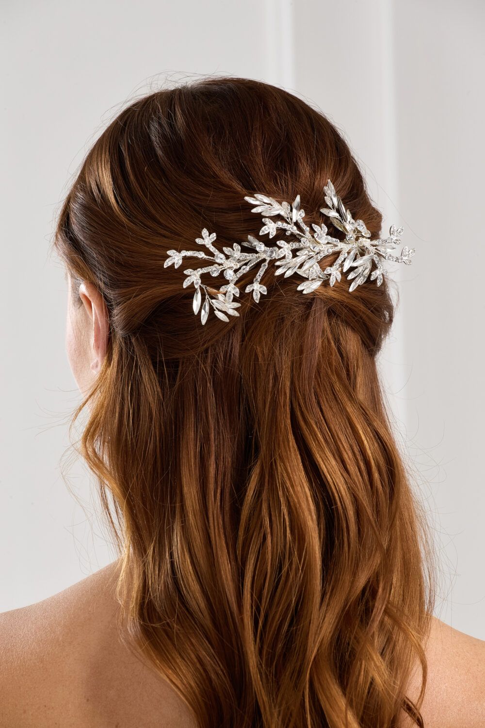 Jon Richard Silver Plated Crystal Leaf Side Tiara image 2