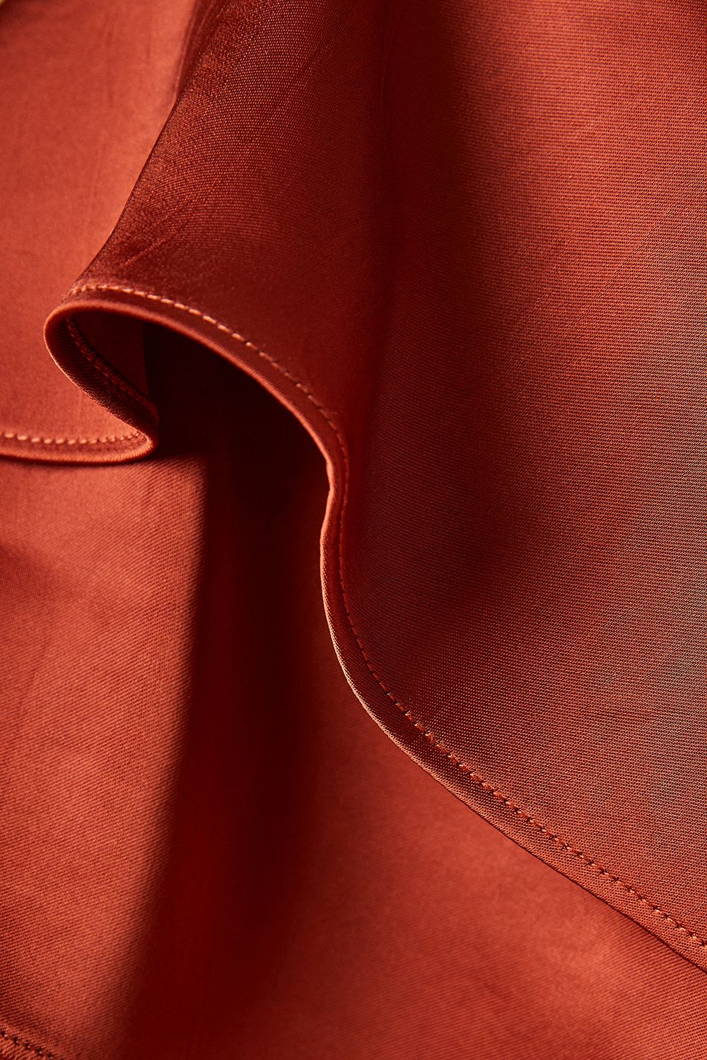 Oasis Occasion Satin Ruffle Sleeve Midaxi Dress Cinnamon image 5