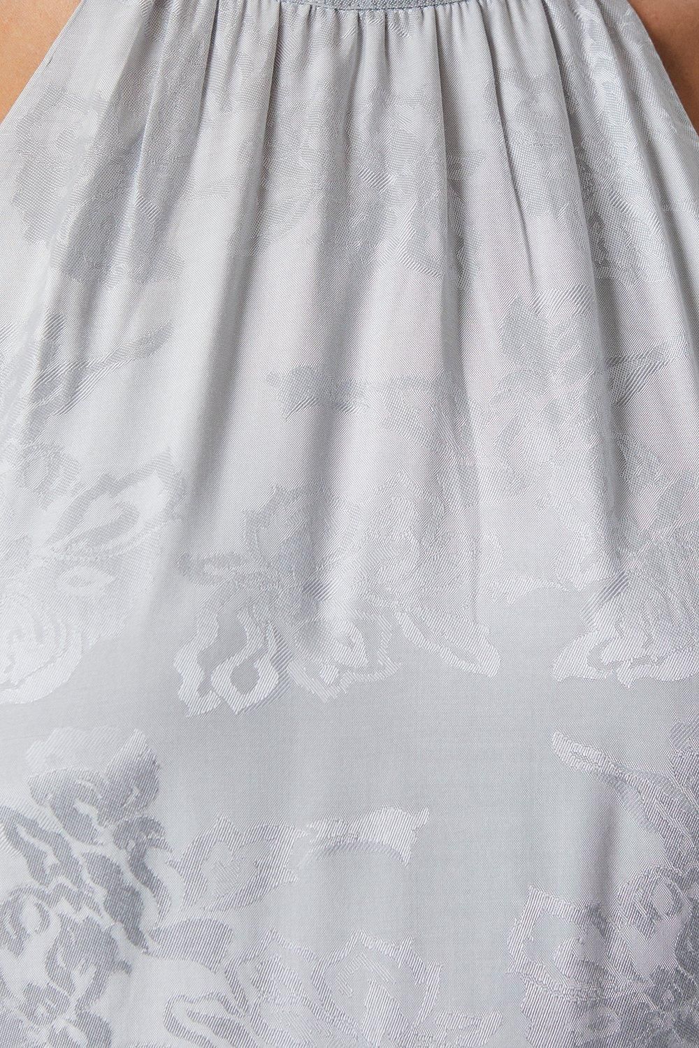 Coast Satin Jacquard Halter Neck Bridesmaid Dress Grey Mist image 5