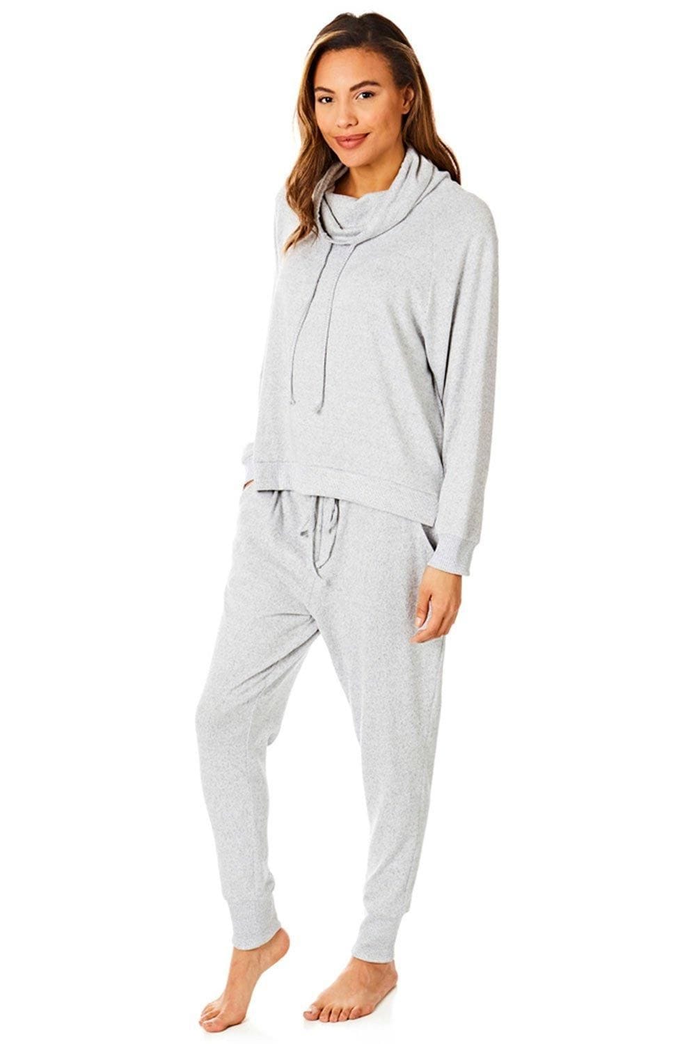 Pretty Woman Knit Hooded Top & Joggers Twosie Set image 2