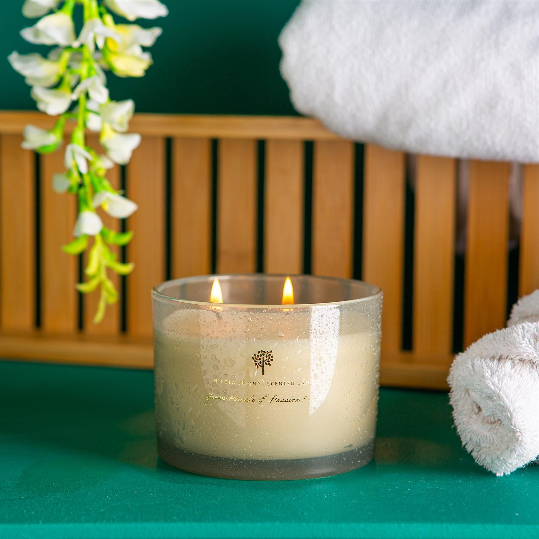 Nicola Spring 350g Pomelo & Passion Fruit Soy Wax Candle - Double Wick Fruity Jar image 6