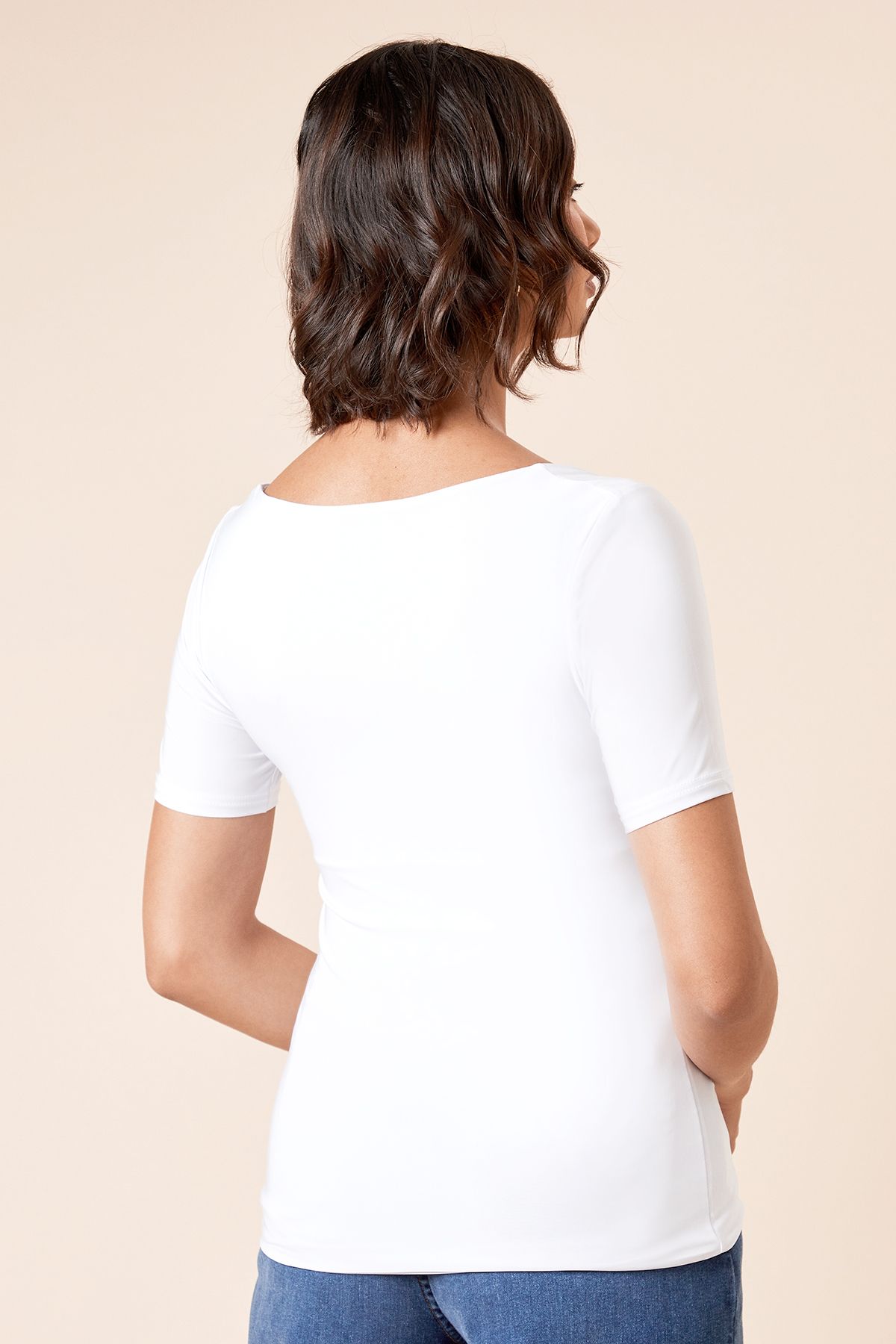 Dorothy Perkins Double Layer Square Neck Top White image 3