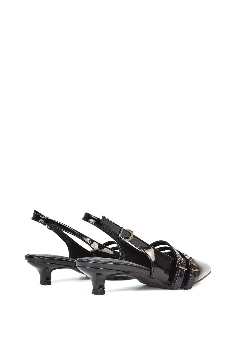 XY London 'Cassie' Slingback Low Kitten Heel Courts with Point Toe image 5