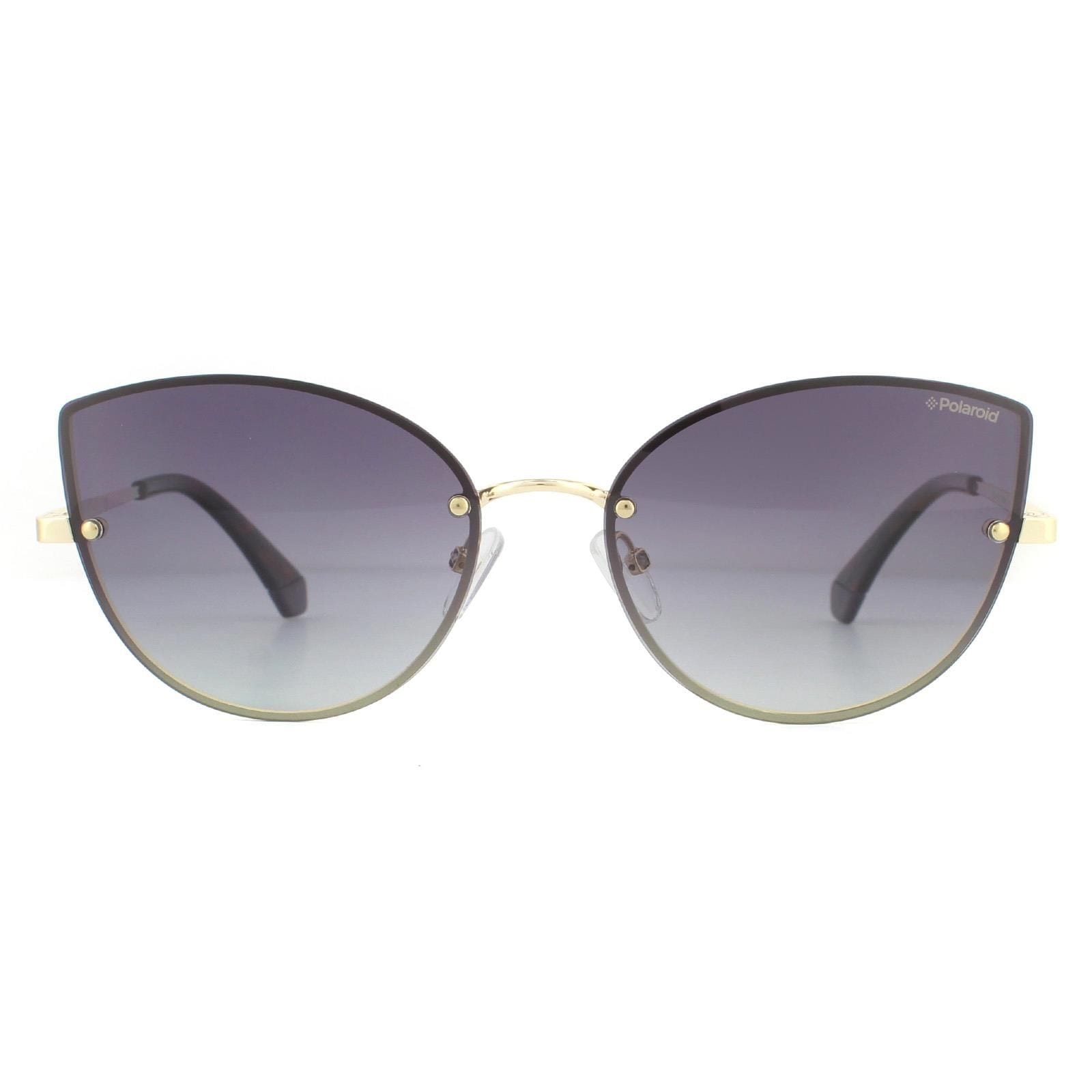 Polaroid Cat Eye Gold Violet Grey Gradient Polarized Sunglasses image 1