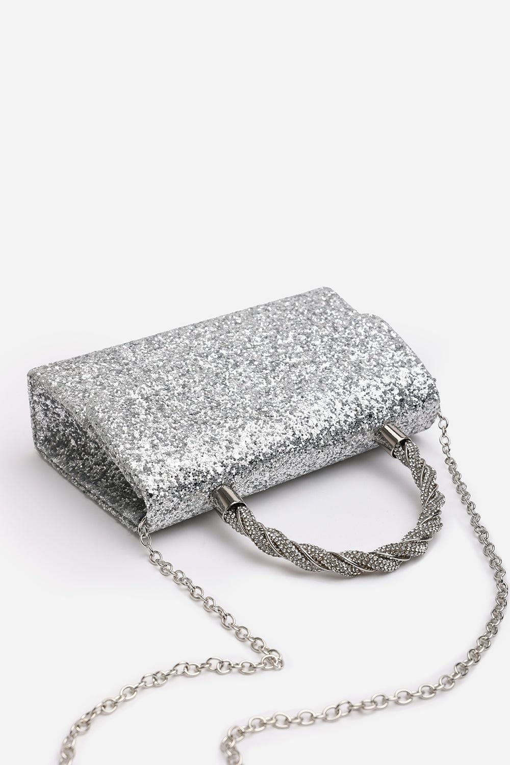 Where's That From 'Pluie' Glitter Evening Bag With Braided Top Handle image 6