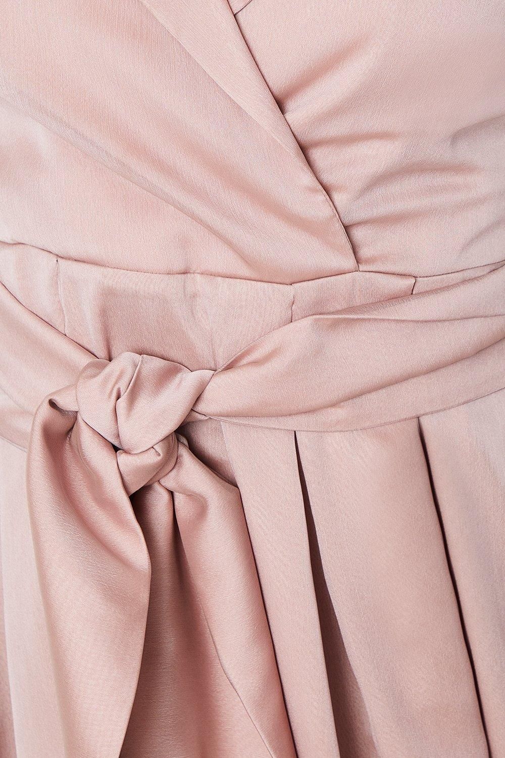 Coast Wrap Front Dress In Chiffon With Collar Mink image 5