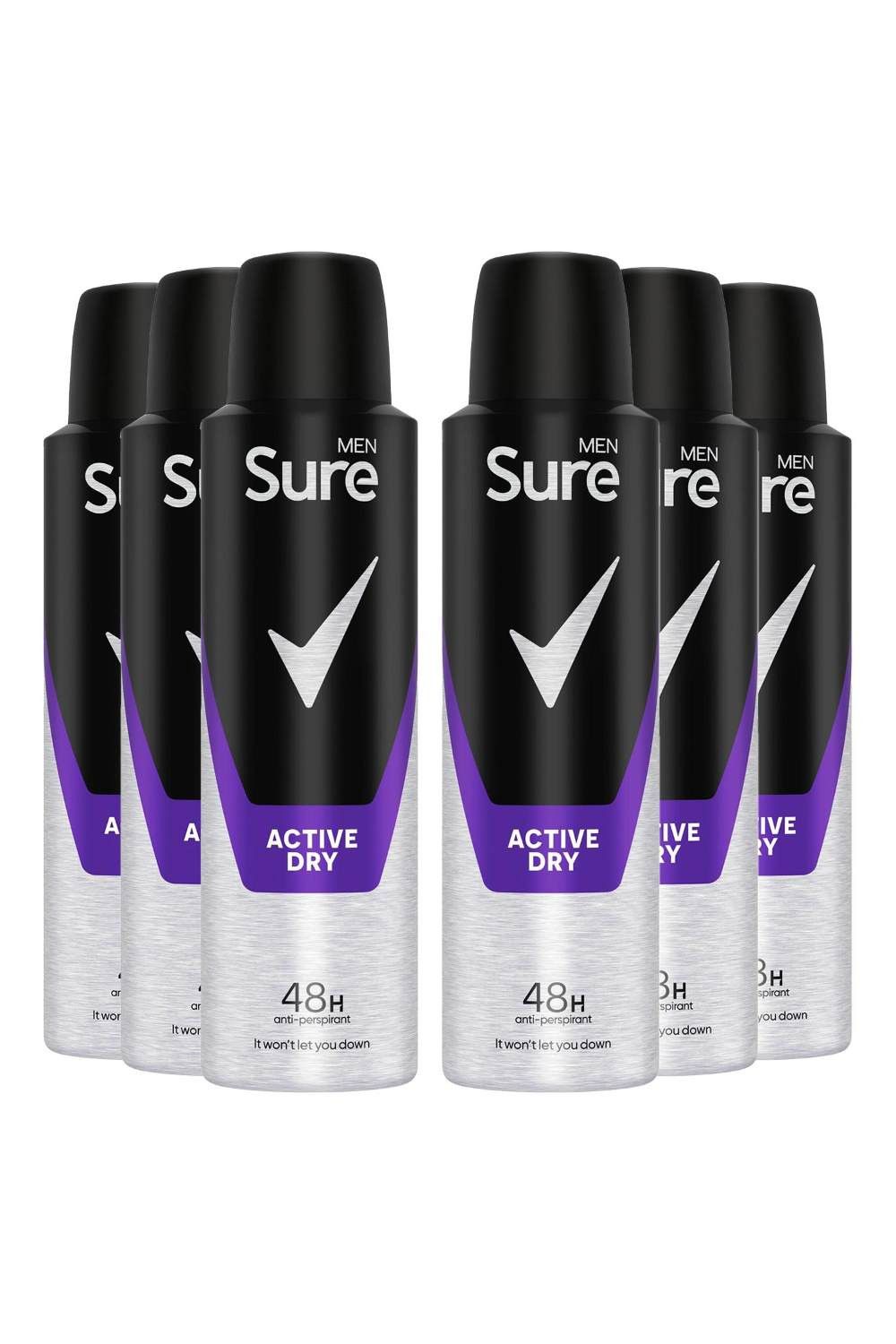 Sure Alcohol-Free Men Motion Sense 'Body Spray Deodorant', 6x150ml image 1