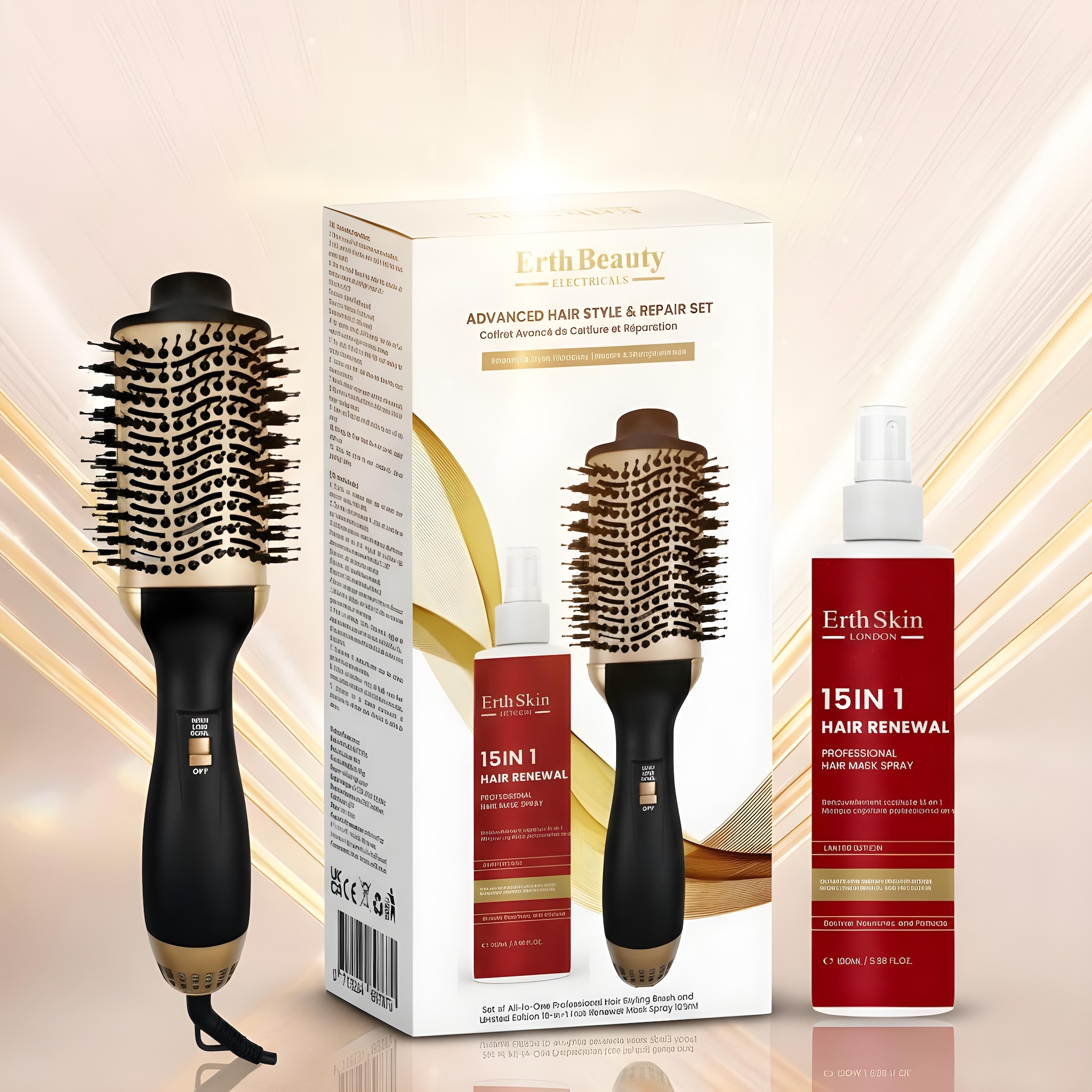 Erth Skin London Erth Advanced Hair Style& Repair (All-In-One Brush Hair + Spray 100ml) image 4