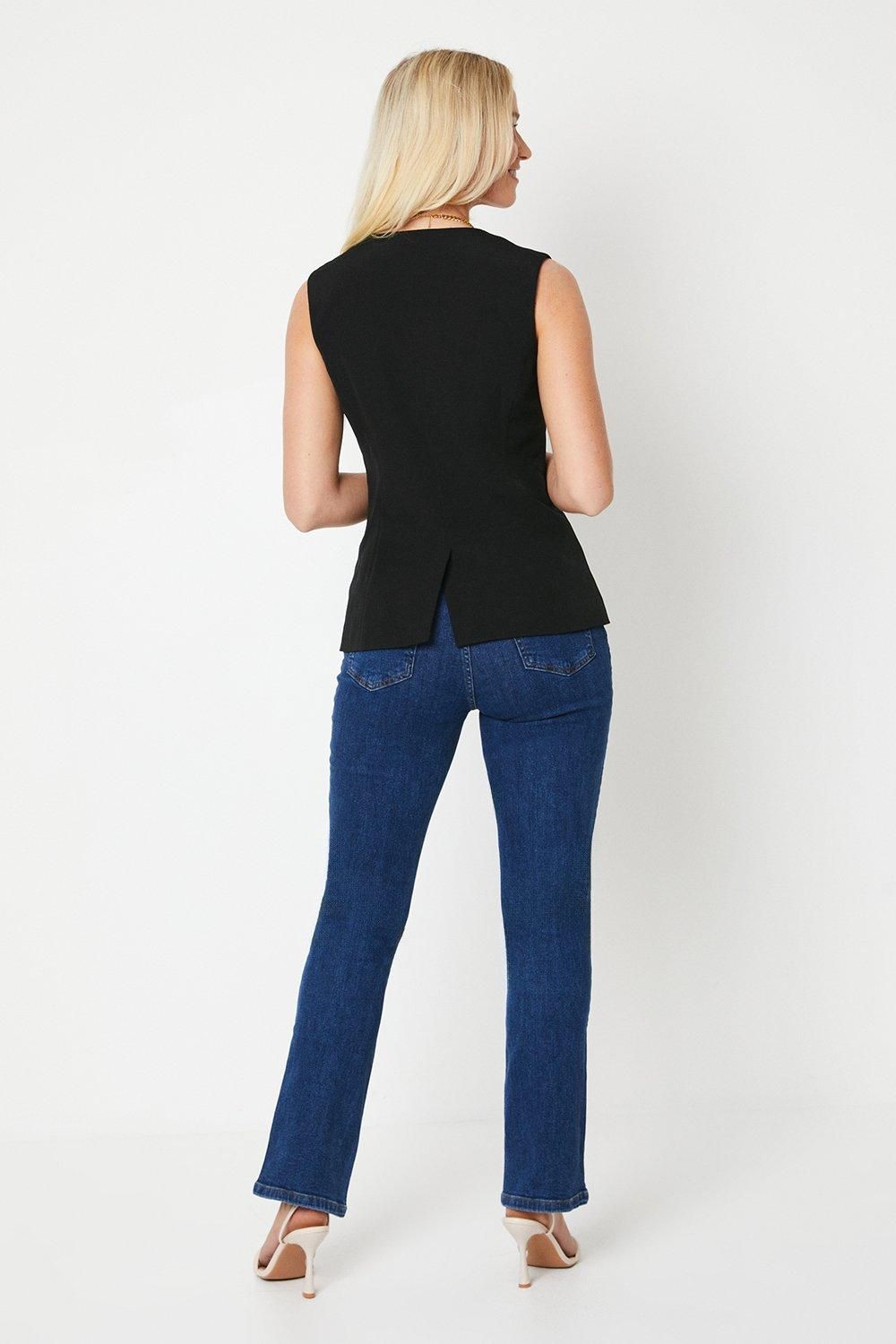 Dorothy Perkins Comfort Stretch Bootcut Jeans Mid Wash image 3