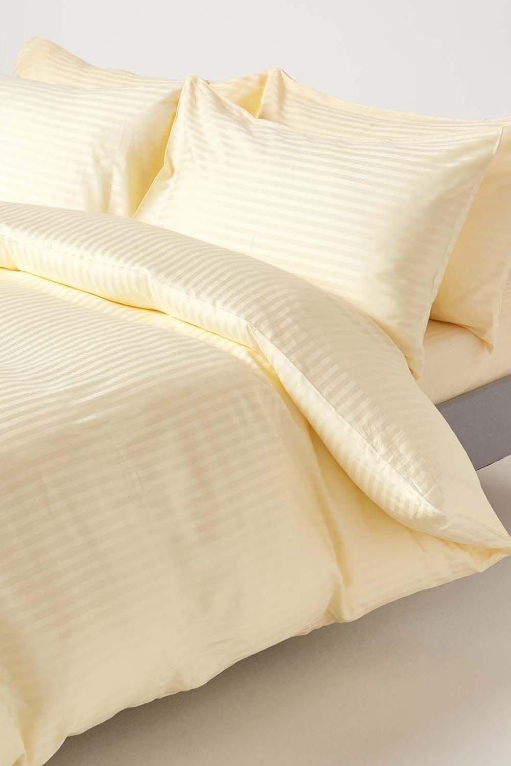 Homescapes Egyptian Cotton Satin Stripe Flat Sheet 330 Thread Count image 3