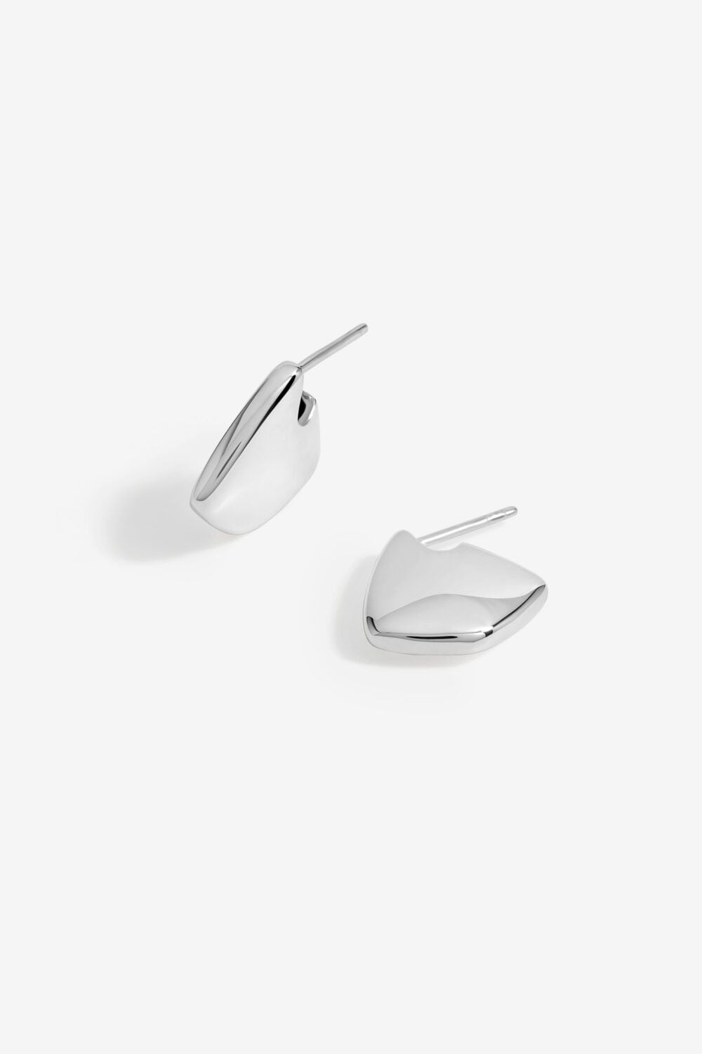 Simply Silver Sterling Silver 925 Polished Angular Hoop Earrings image 1