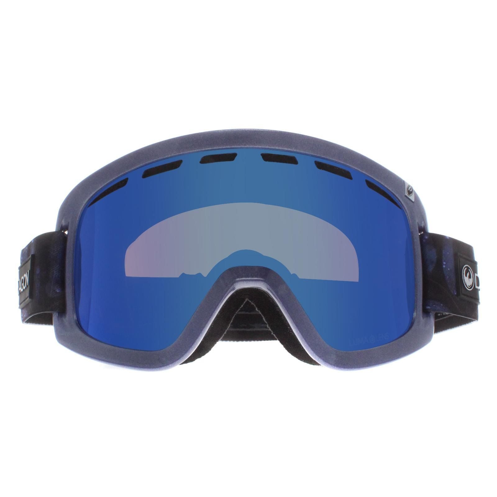 Dragon D1 OTG 403 Shimmer Lumalens Blue Ion and Amber Ski Goggles image 1