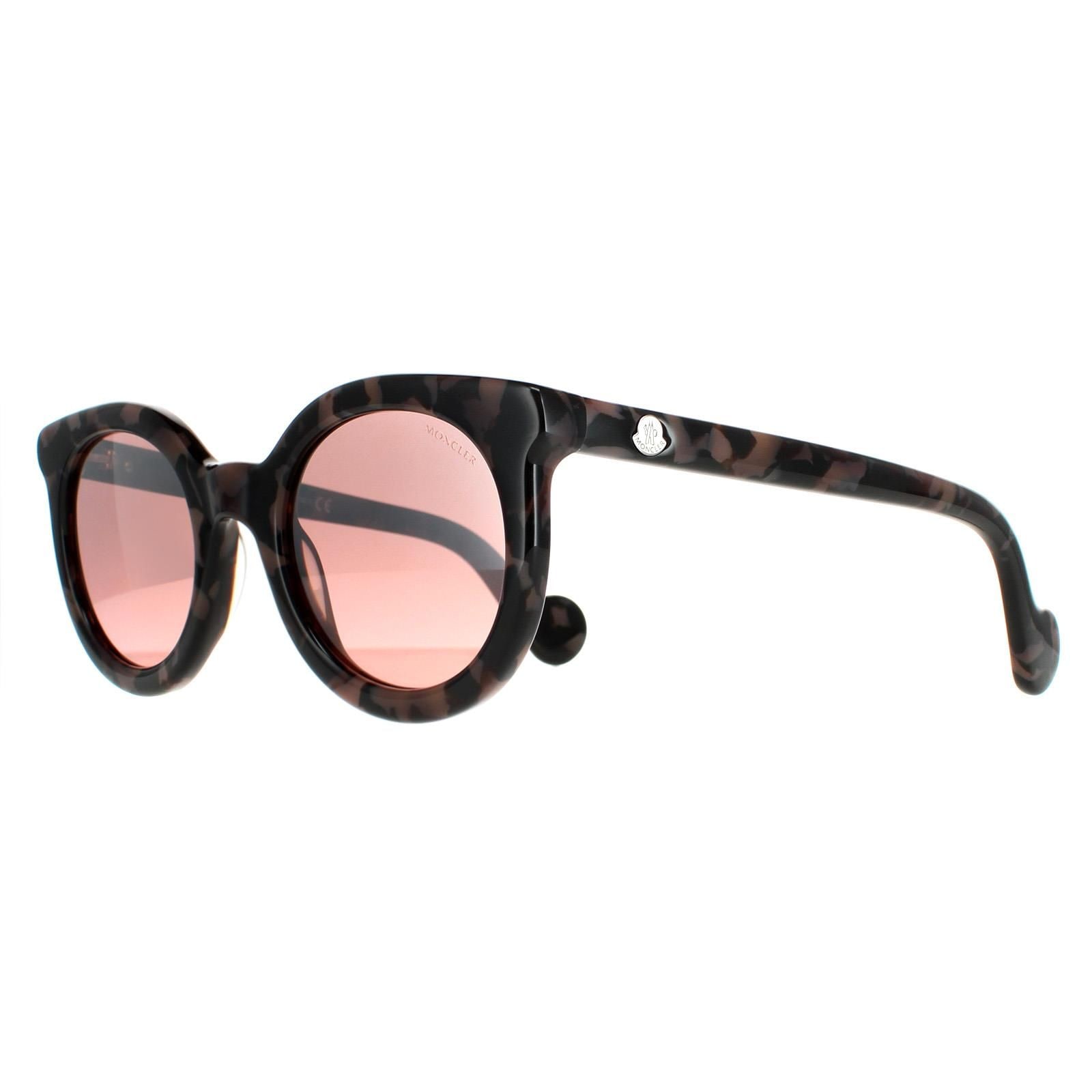 Moncler Round Coloured Havana Bordeaux Mirror  ML0015 image 2