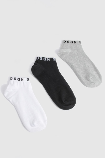 DSGN Studio DSGN Studio 3 Pack Multi Trainer Socks Multi