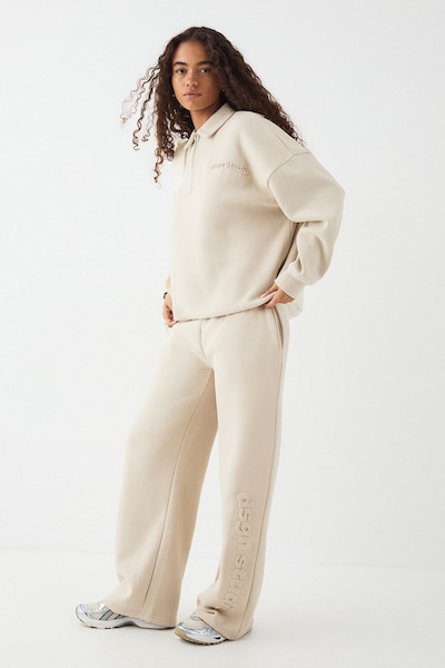 DSGN Studio DSGN Studio Embossed Wide Leg Jogger Stone