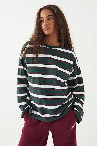 DSGN Studio DSGN Studio Woven Label Long Sleeve T-shirt Green
