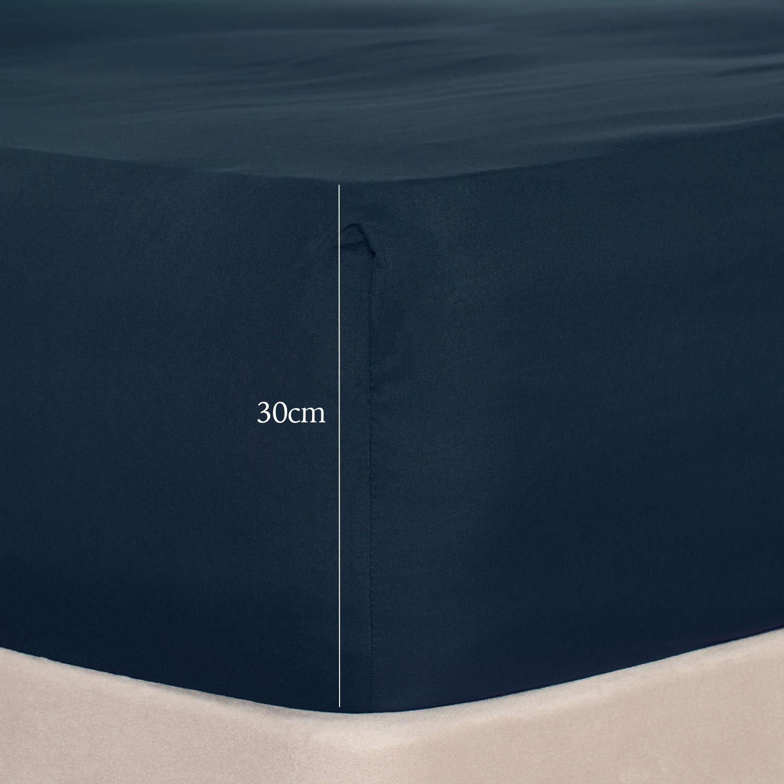 OHS Plain Bed Sheet Microfibre Deep Fitted Soft image 2