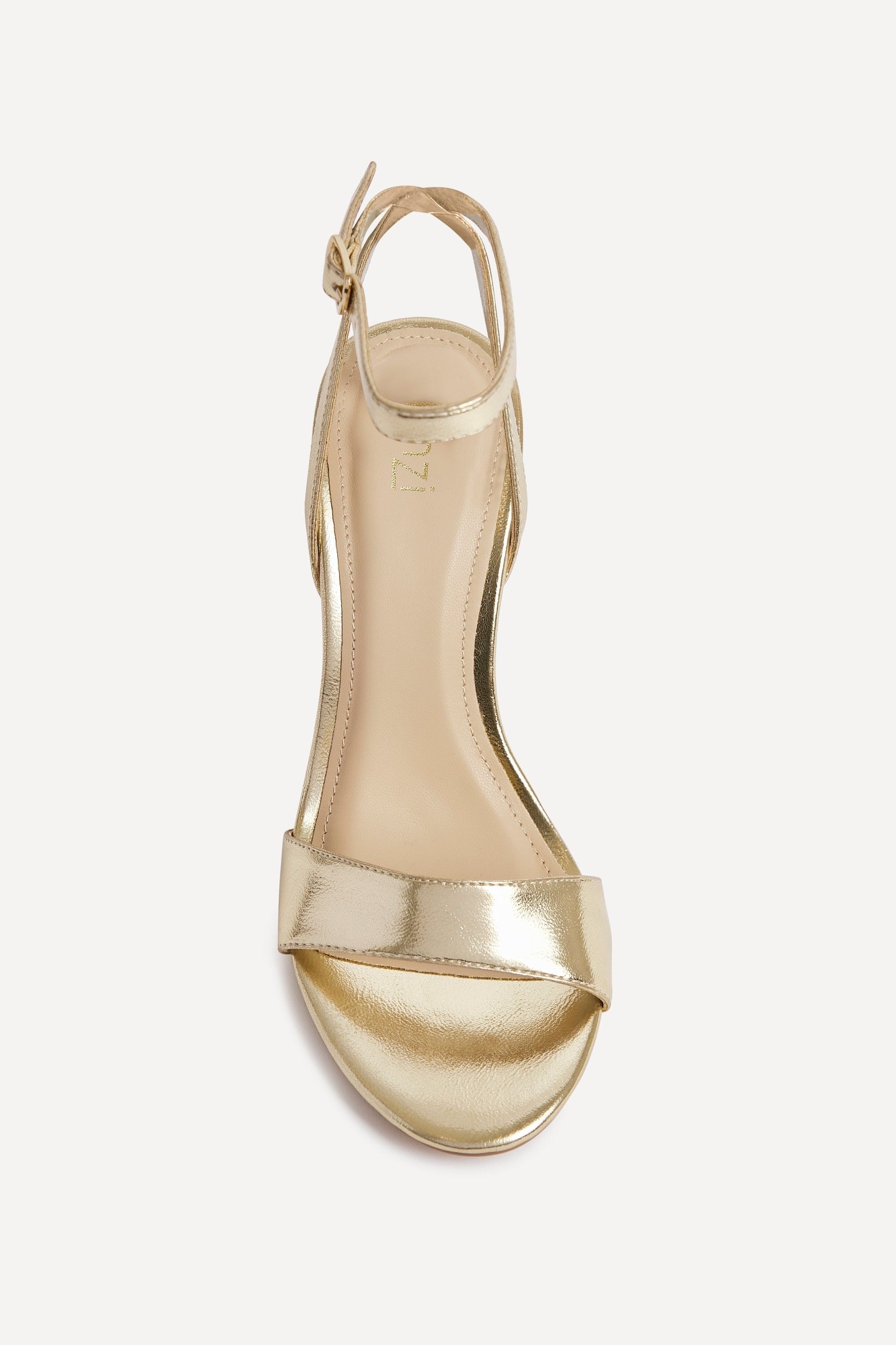Linzi Trance Gold Faux Leather Block Heel image 4