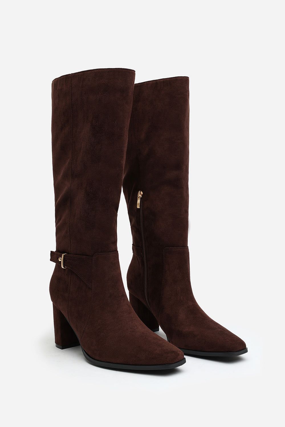 Where's That From 'Xenia' Knee High Heeled Boots With Side Zip image 3