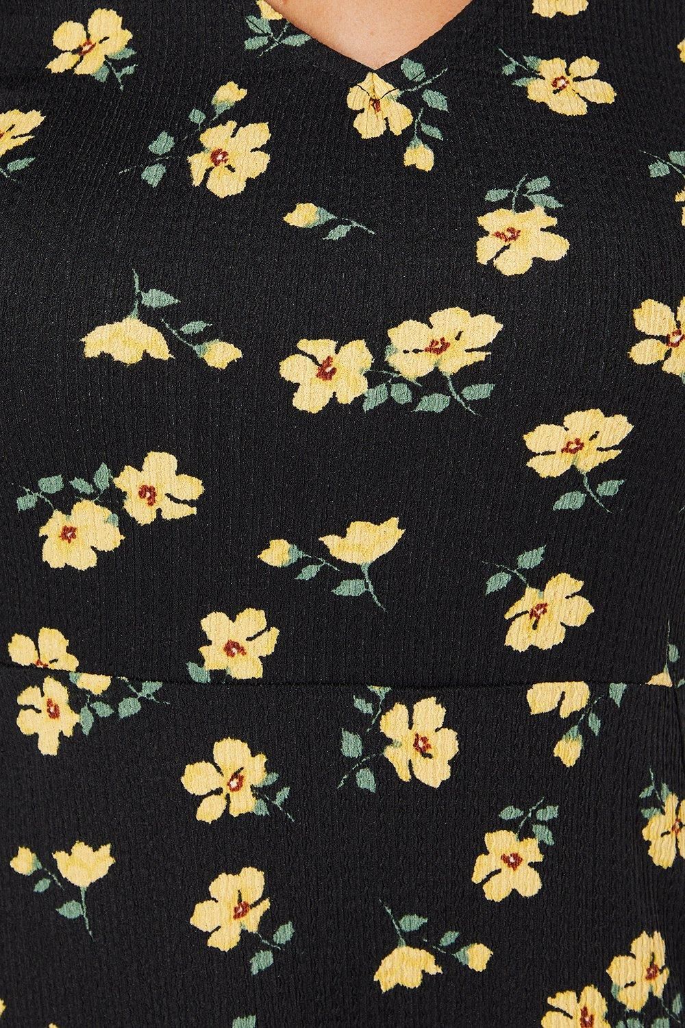 Dorothy Perkins Floral V Neck Midi Dress Floral image 5