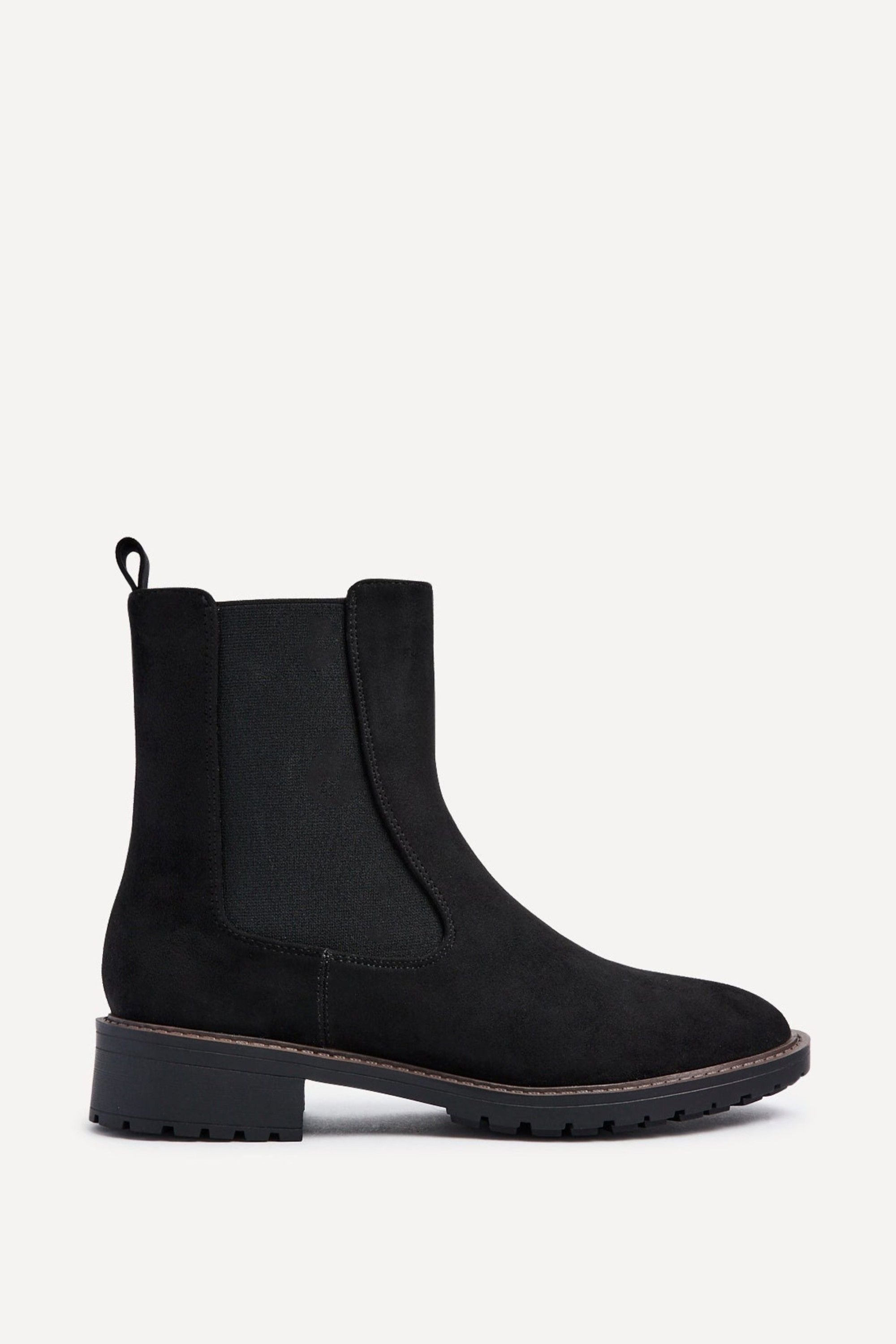 Linzi Dalston Black Faux Suede Classic Chelsea Boot image 1