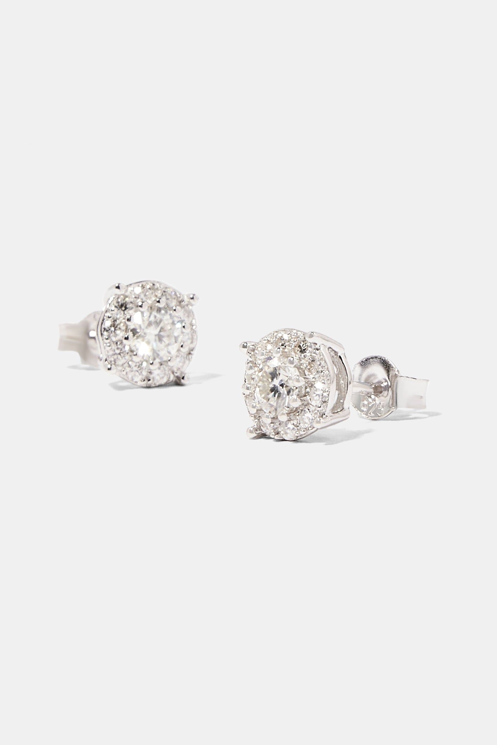 Cernucci Moissanite Cluster Stud Earrings - 5.5mm image 1