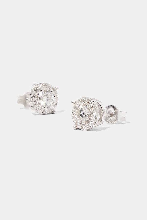 Cernucci Moissanite Cluster Stud Earrings - 5.5mm
