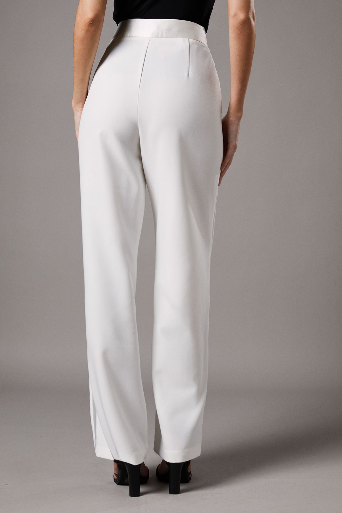 Coast Satin Panel Wide Leg Trouser White image 3