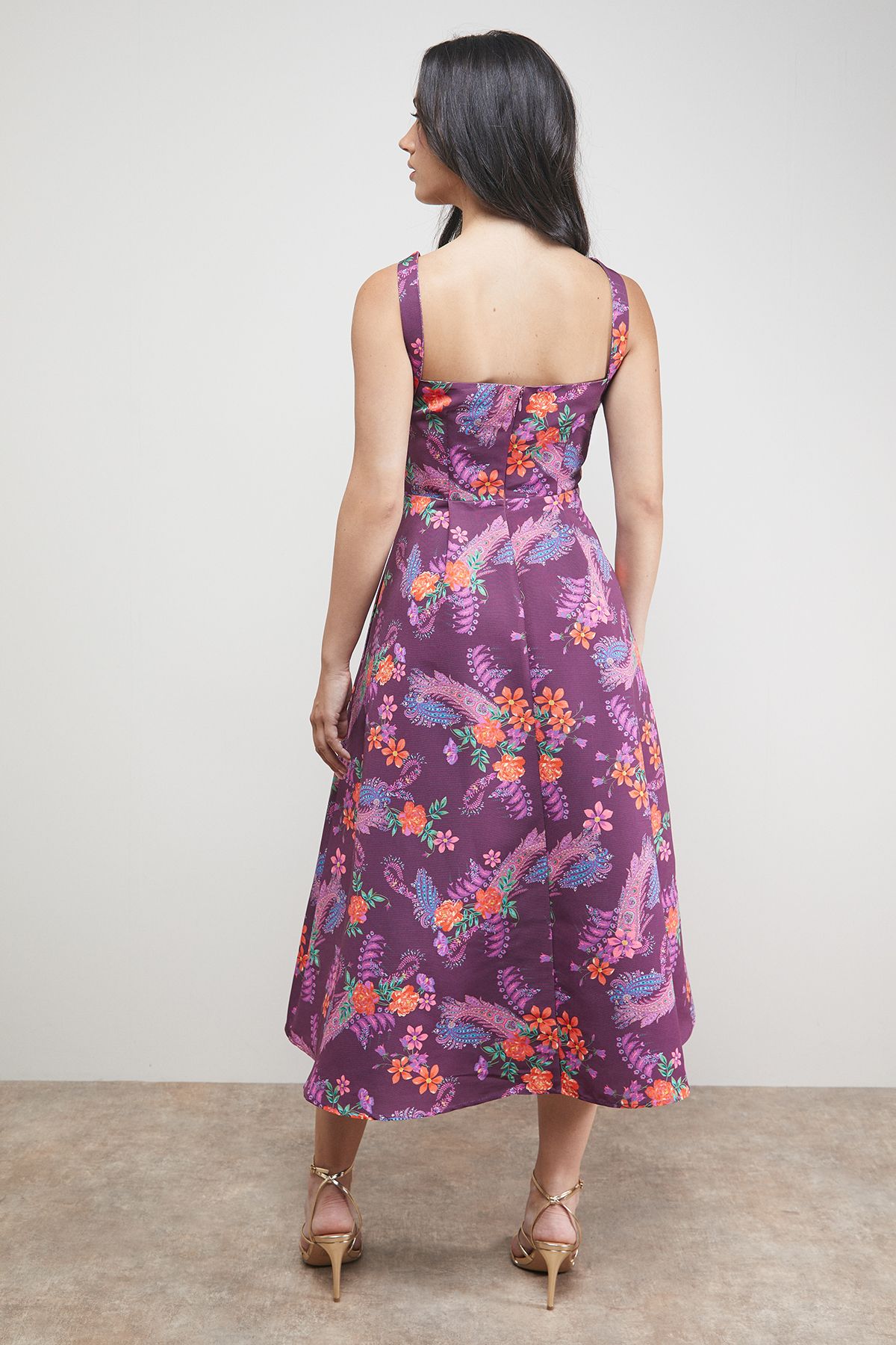Oasis Strappy Midi Prom Dress Multi image 3