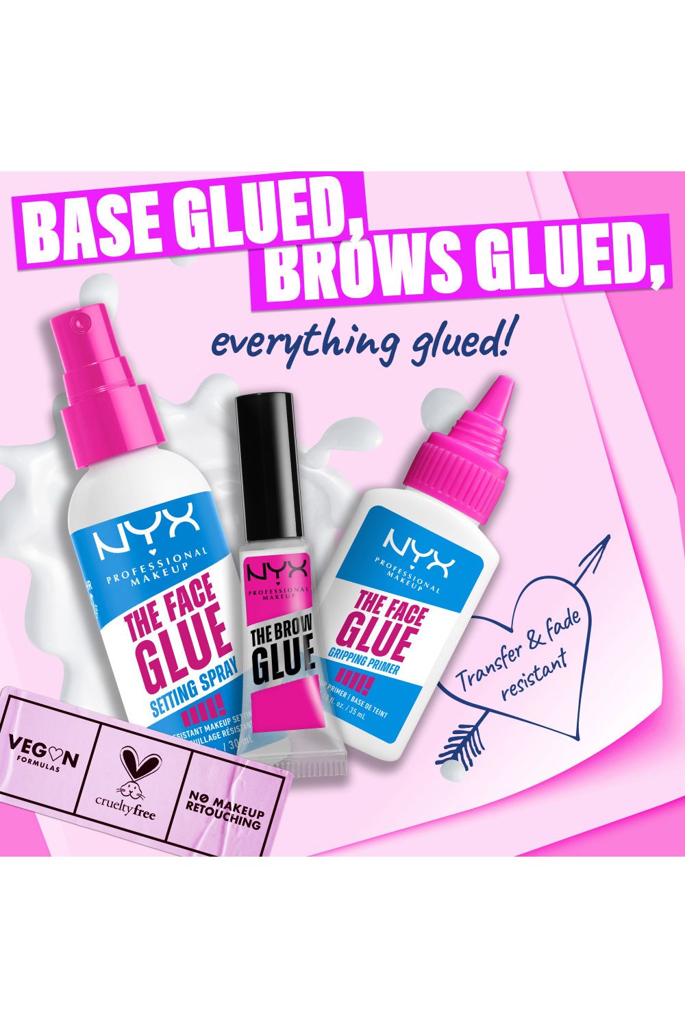 NYX Professional Makeup The Face Glue Setting Spray 60ml Multi image 10