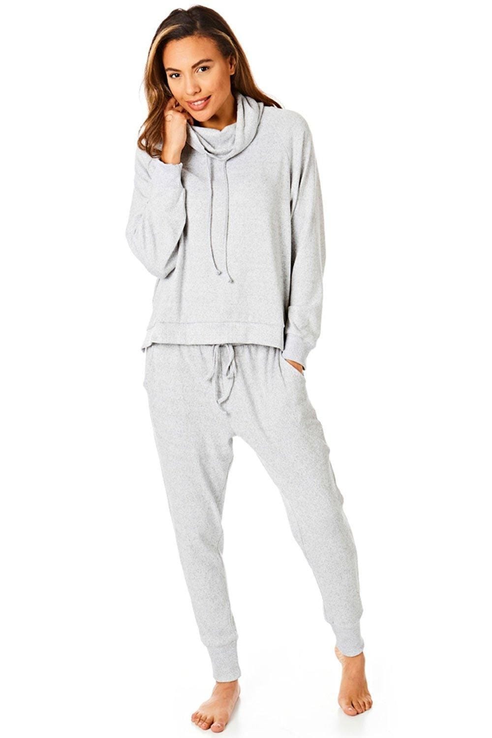 Pretty Woman Knit Hooded Top & Joggers Twosie Set image 1