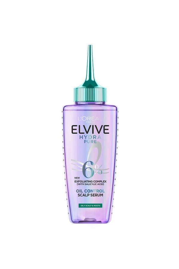 L'Oréal Paris Elvive Hydra Pure Exfoliating Pre-Shampoo Scalp Serum with Salicylic Acid, for Oily Scalp & Roots Multi