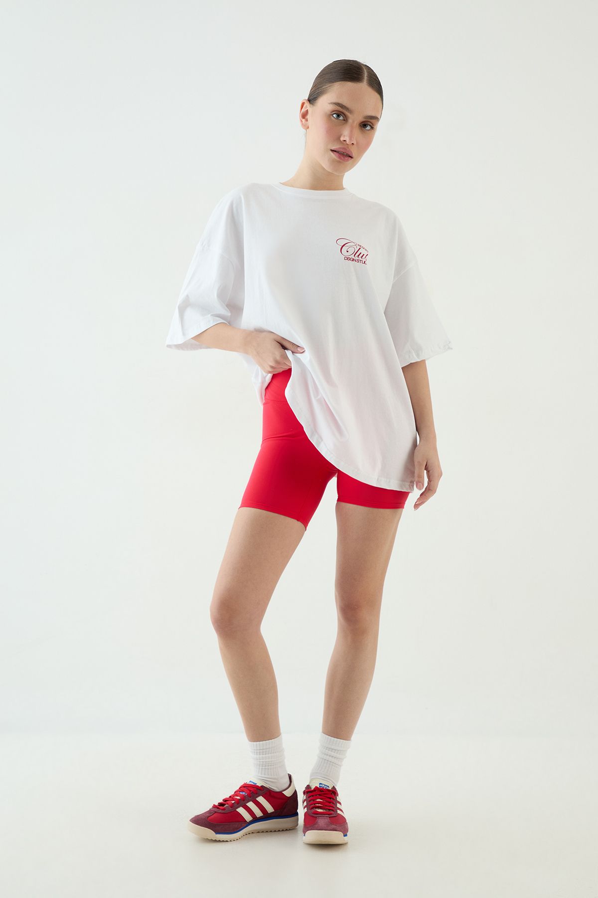 DSGN Studio DSGN Studio Resort Club Printed Oversized T-Shirt White