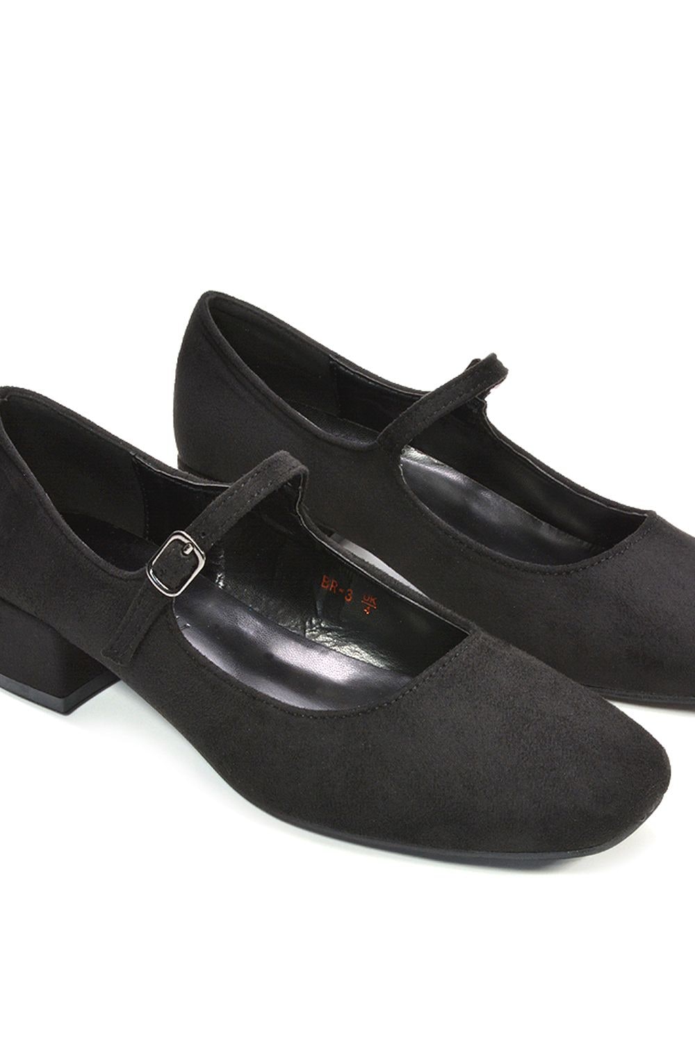 XY London 'Jenna' Mary Jane Square Toe Low Heel Buckle Strap Court Shoes image 5