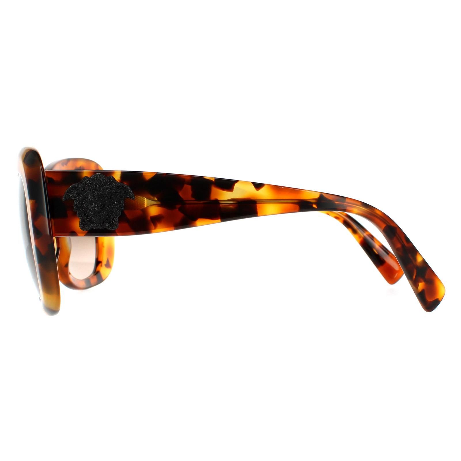 Versace Rectangle Light Havana Brown Gradient Sunglasses image 3