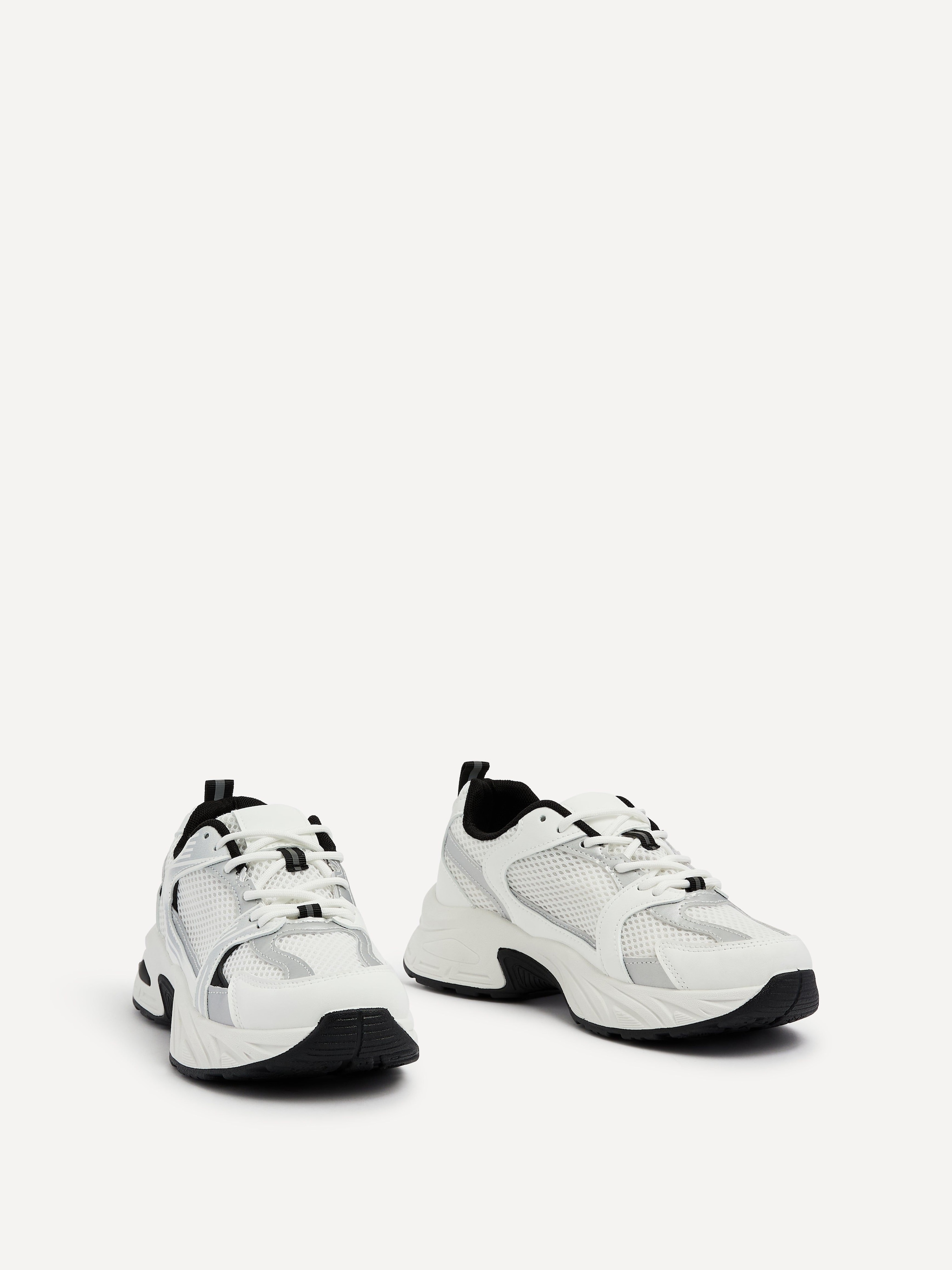 Linzi Venture White Mesh Effect Chunky Trainer image 3