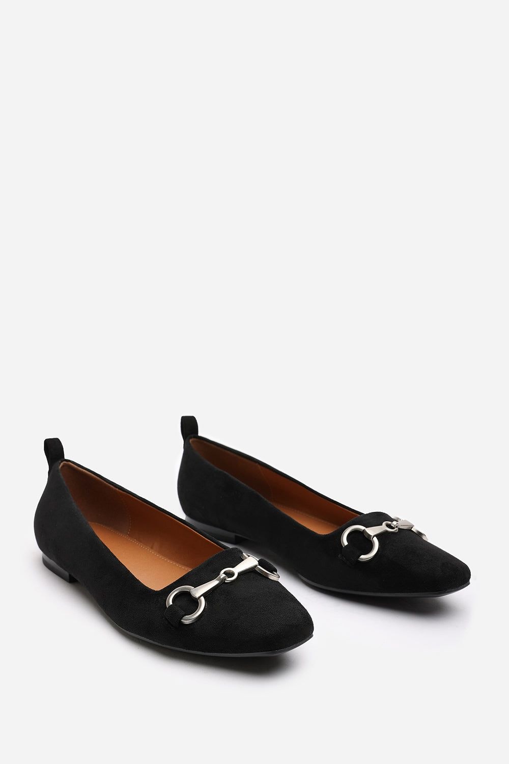 Where's That From 'Lauren' Wide Fit Suede Ballet Flats With Front Buckle Detail image 4