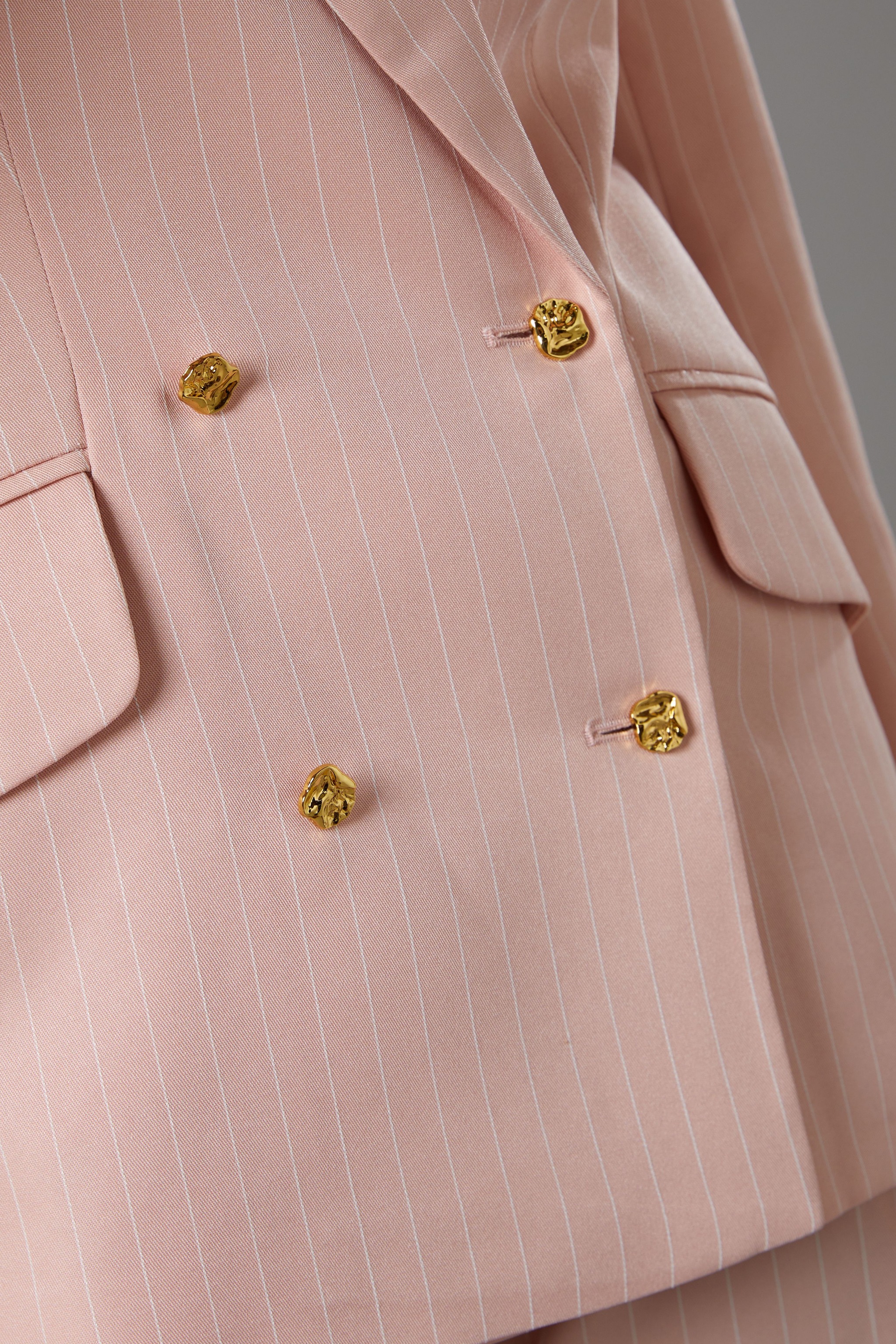 Coast Pinstripe Double Breasted Blazer Peach image 5