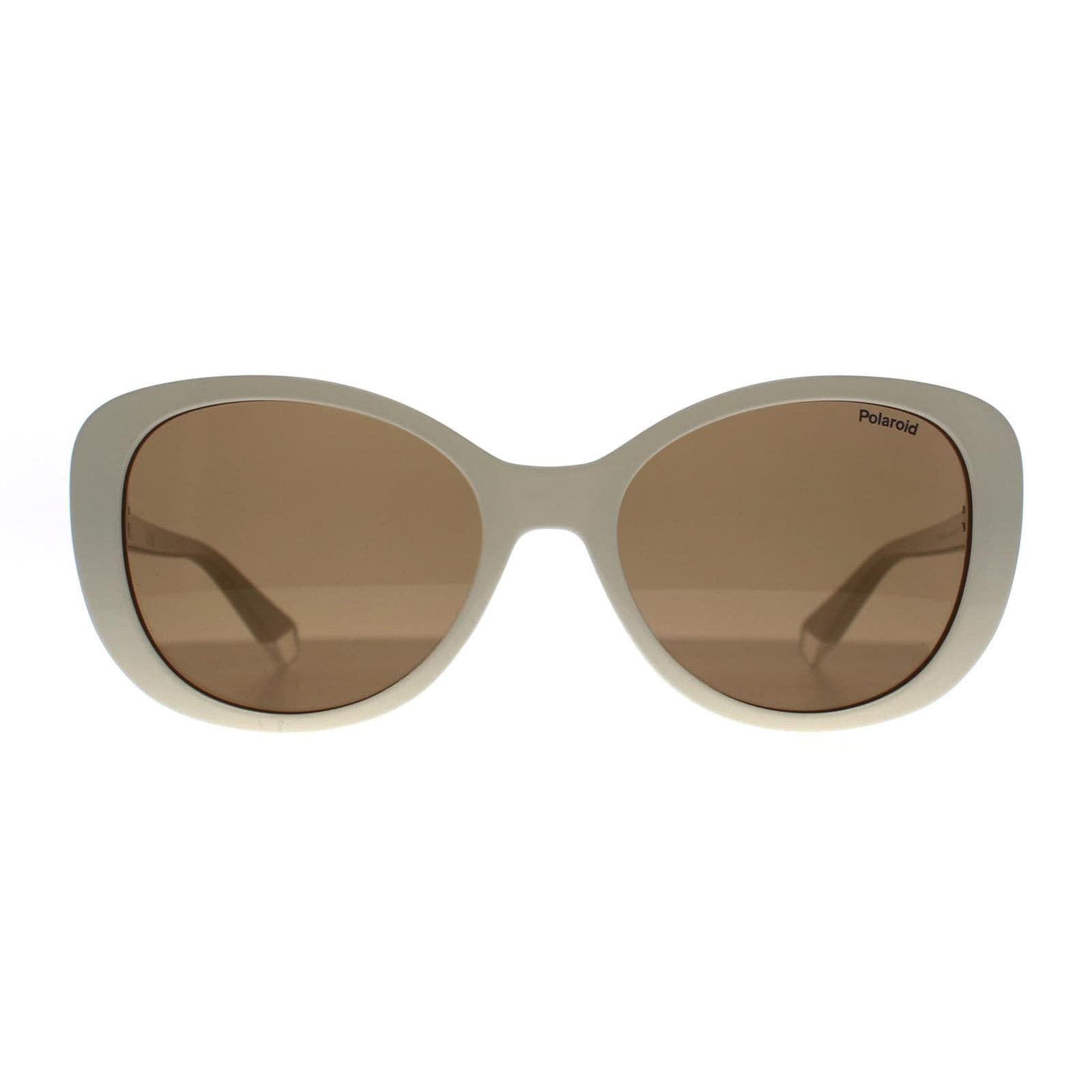 Polaroid Butterfly White Brown Polarized PLD 4154/S/X image 1
