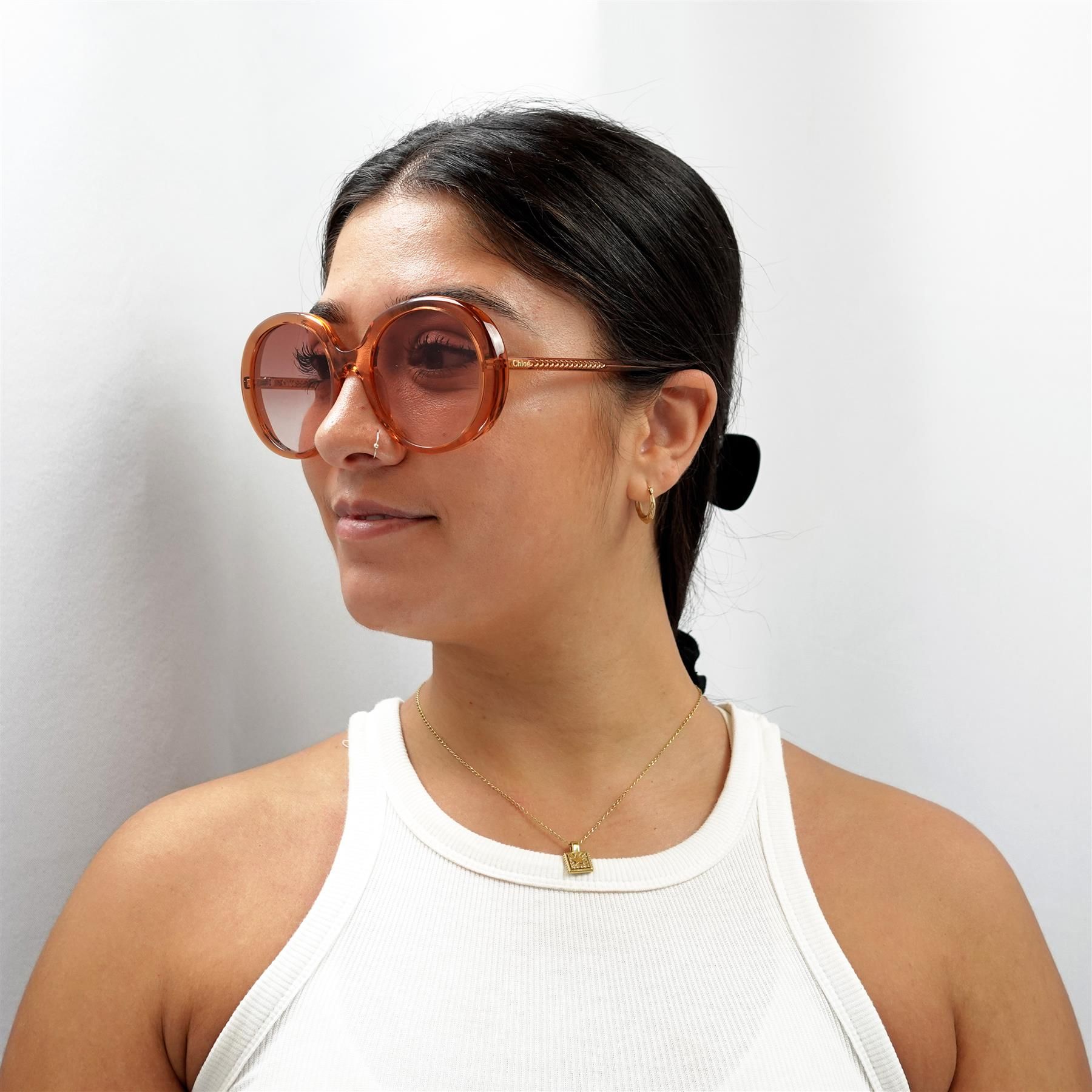 Chloe Oval Transparent Dark Orange Orange Gradient  CH0007S image 5