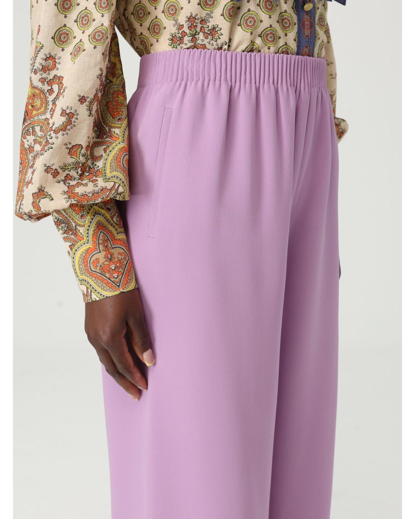 Valentino Wide Leg High Waist Pants Wo - Violet image 5