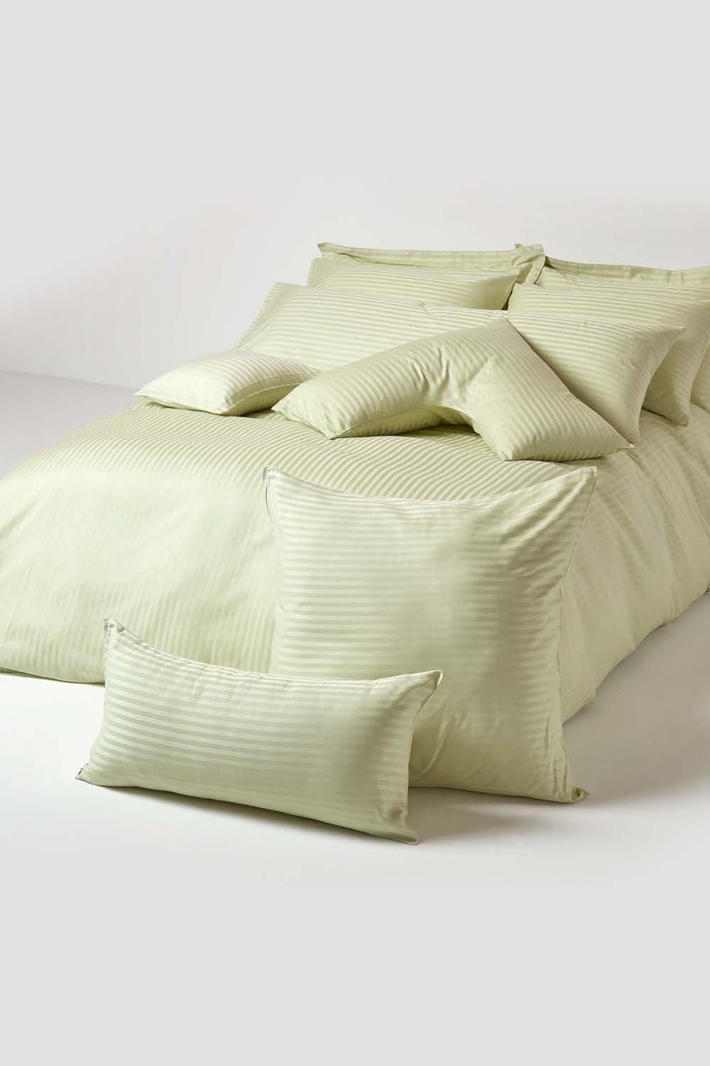 Homescapes Egyptian Cotton Satin Stripe Housewife Pillowcase 330 TC image 5