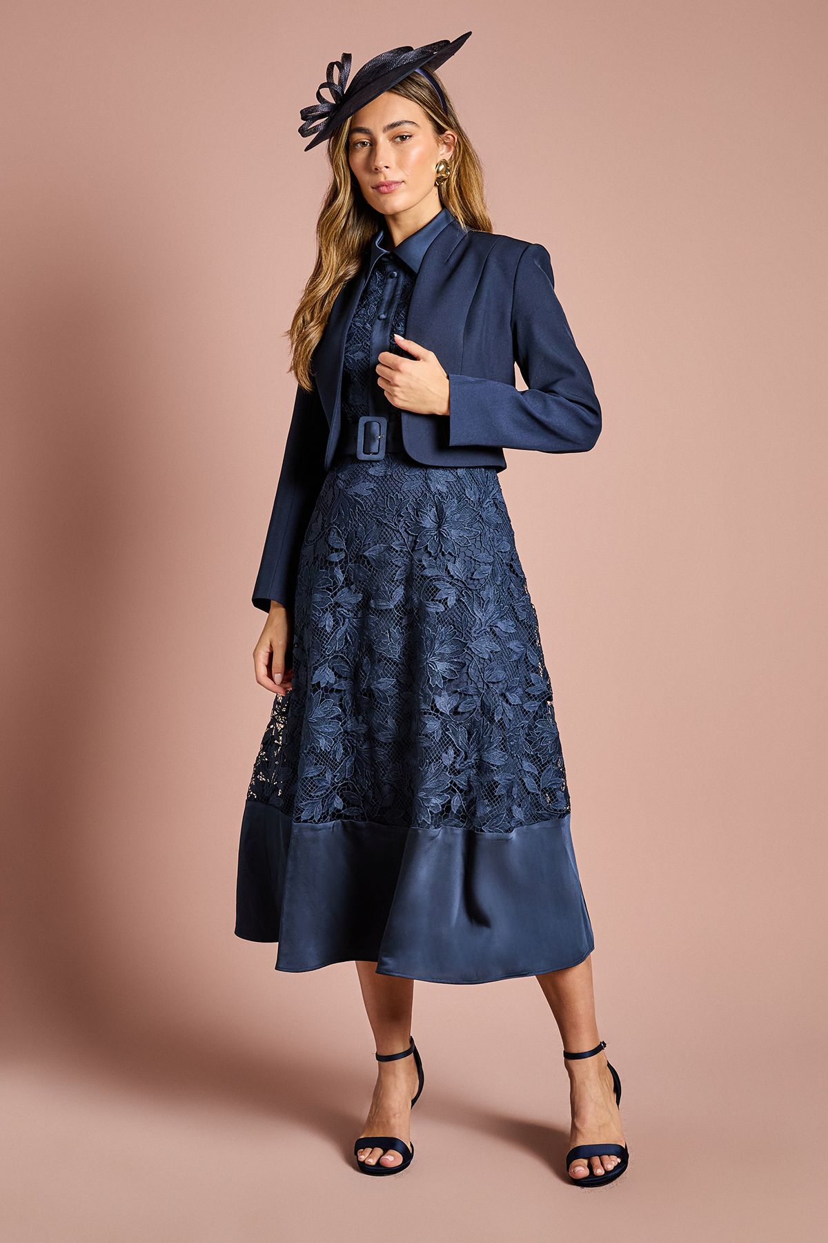 Coast Bow Back Long Sleeve Jacket Navy image 2