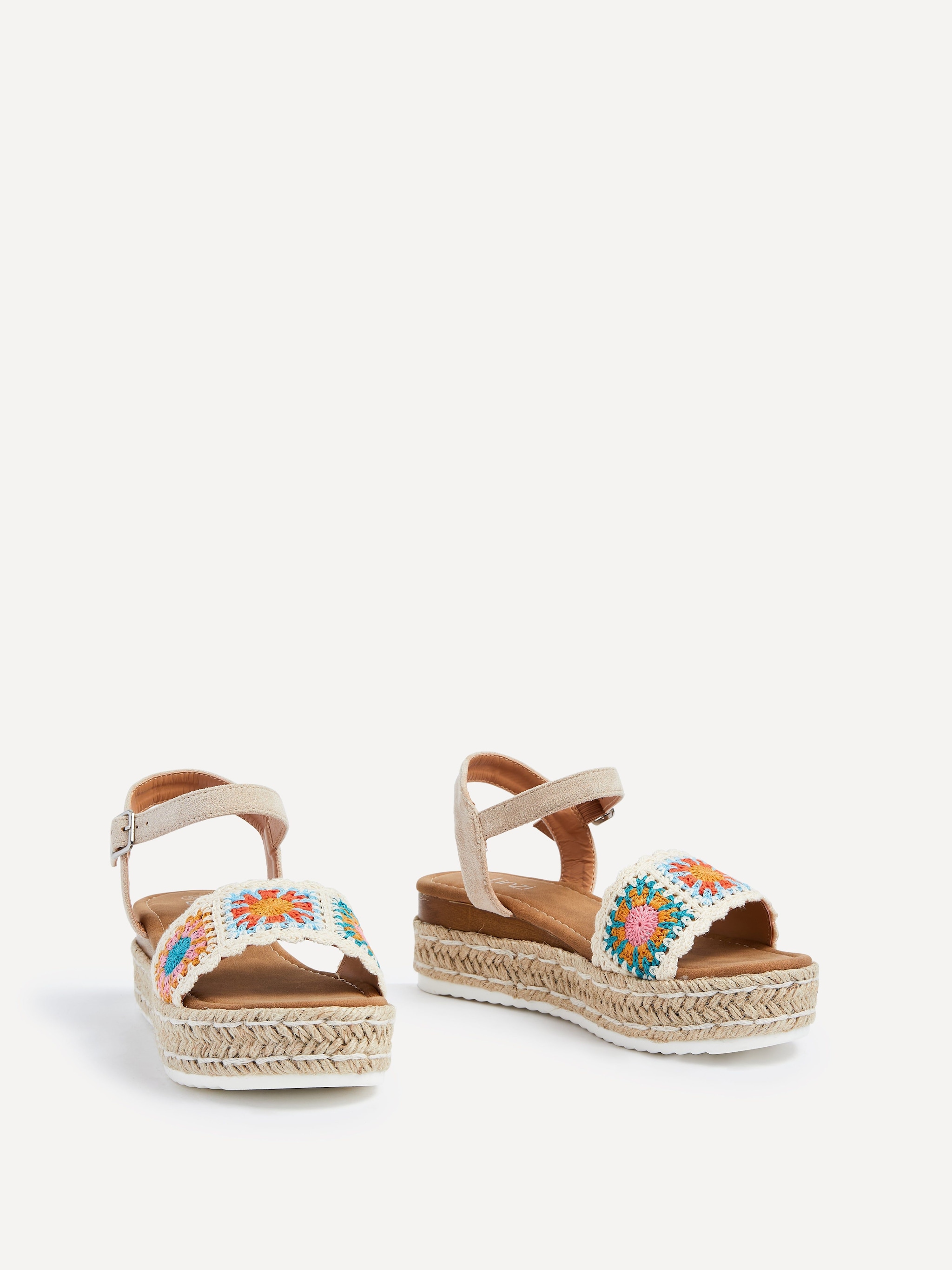 Linzi Solana Nude Faux Suede Flatform Wedge image 3