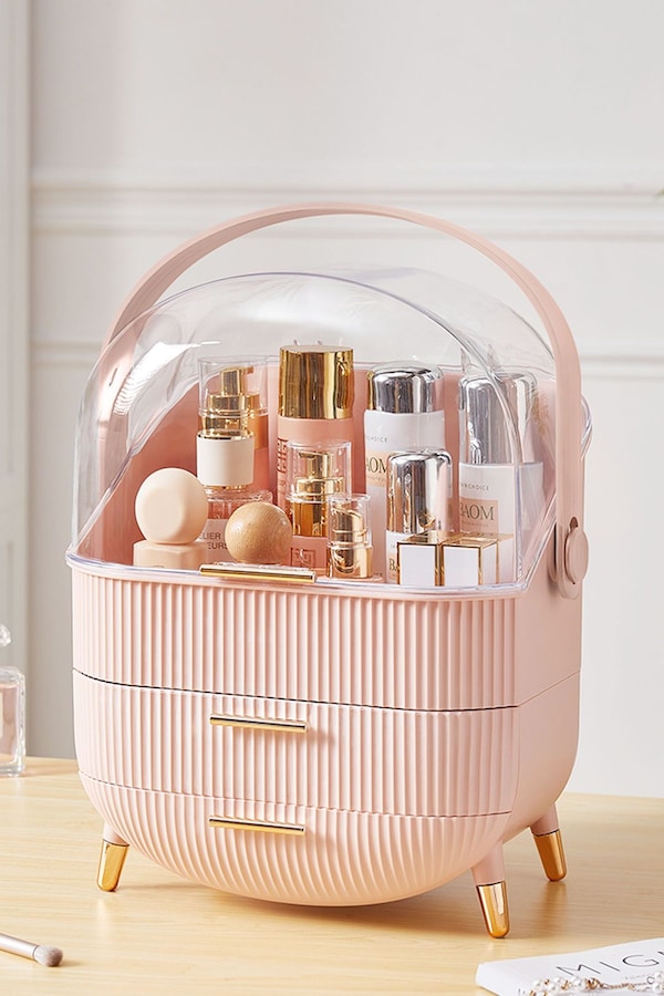 SHEONLY Cosmetic Makeup Storage Organiser Skincare Display Box Case With Portable Handle