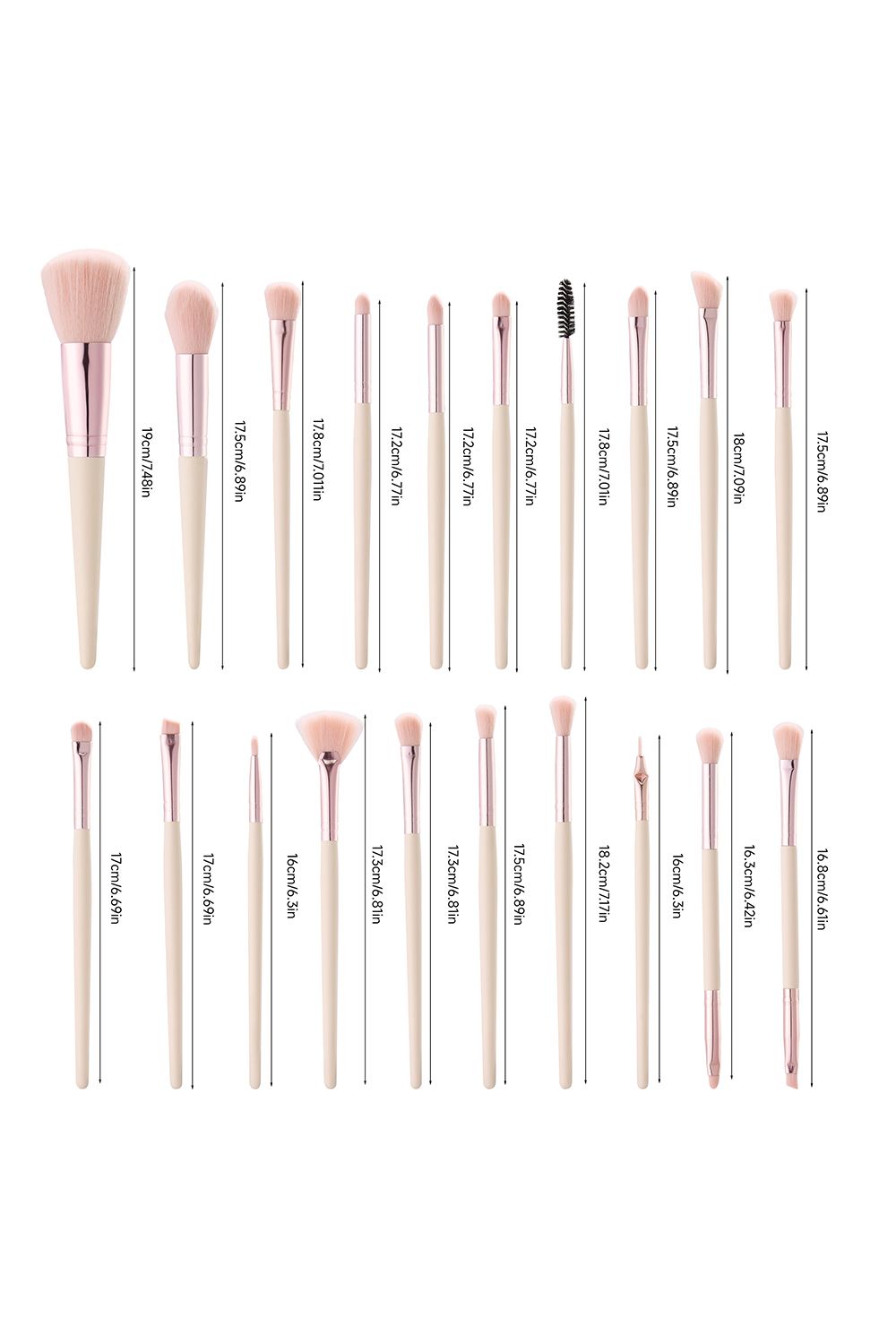 SHEONLY Set of 20 Makeup Brushes Tool image 6