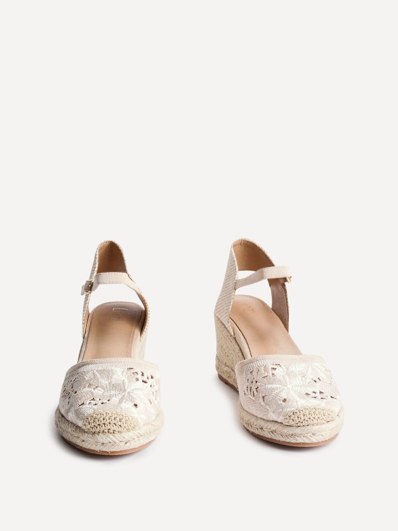 Linzi Kayla Beige Closed-Toe Wedge image 3