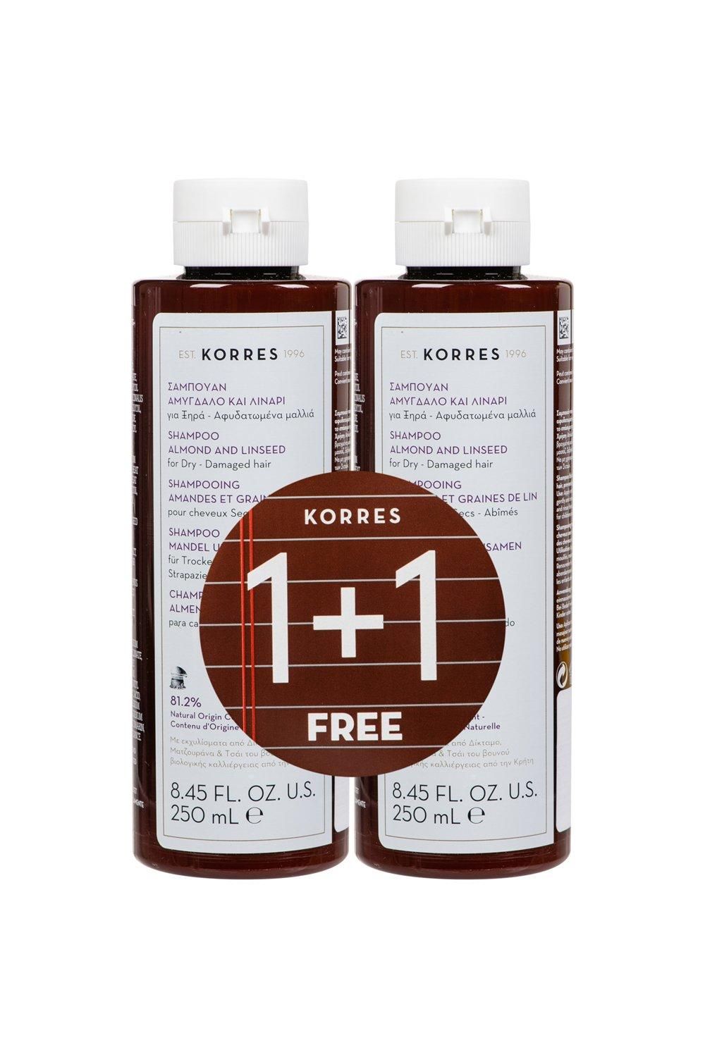 Korres Almond & Linseed Shampoo 1+1 500ml Multi image 1