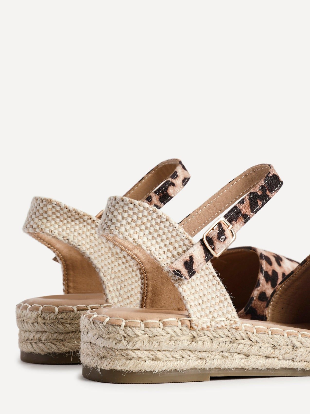 Linzi Neroli Leopard Print Closed Toe Espadrille Flatform Sandal image 4