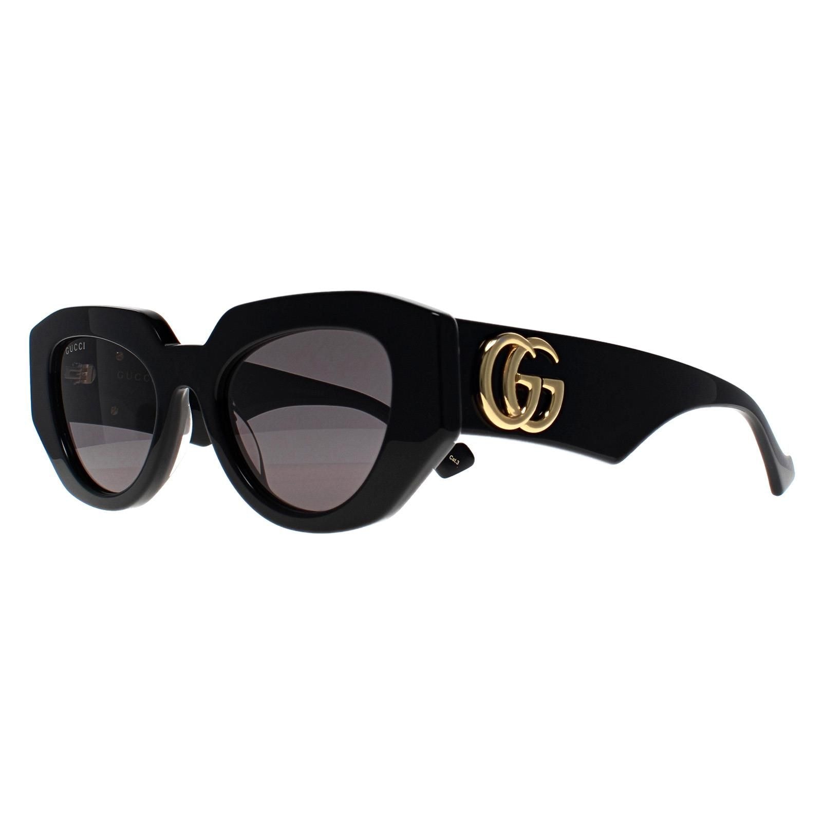 Gucci Cat Eye Shiny Black Grey GG1421S image 2